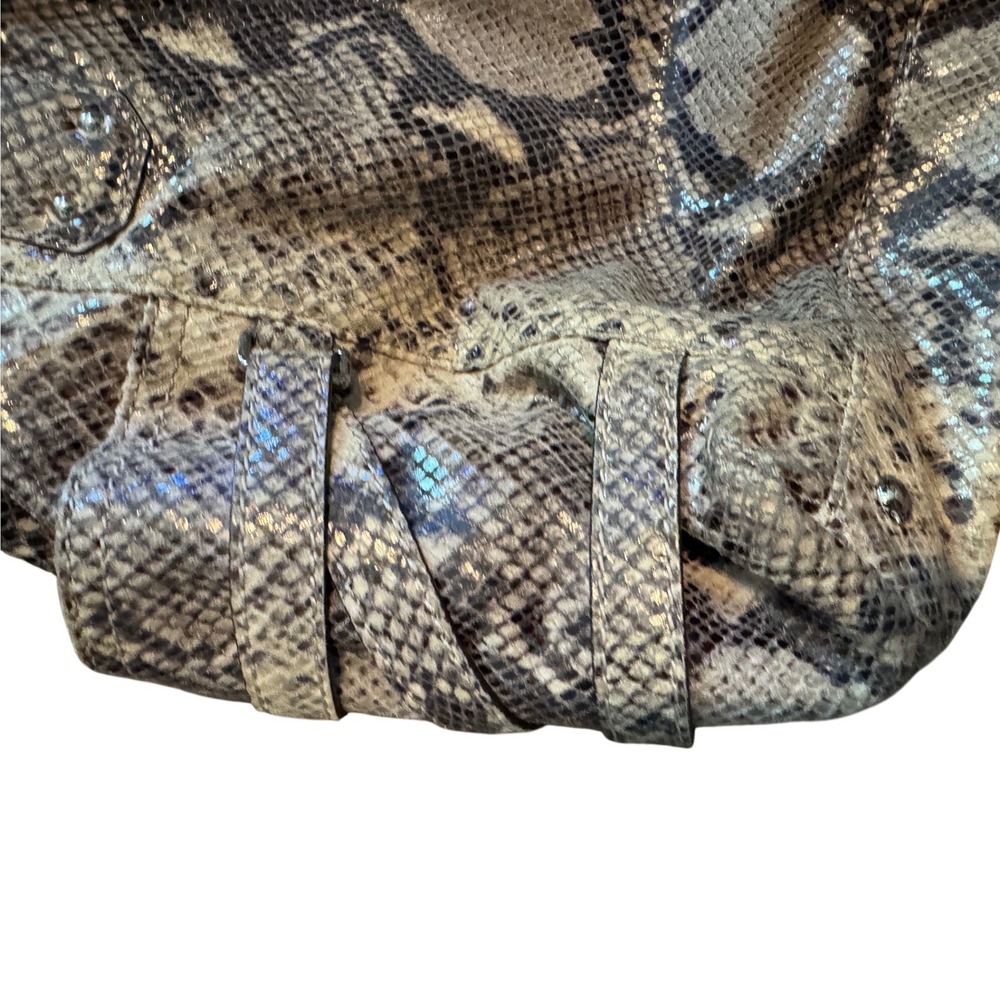 Michael Kors Y2K Gansevoort Shoulder Tote Bag Faux SnakeSkin Leather - Picture 3 of 12